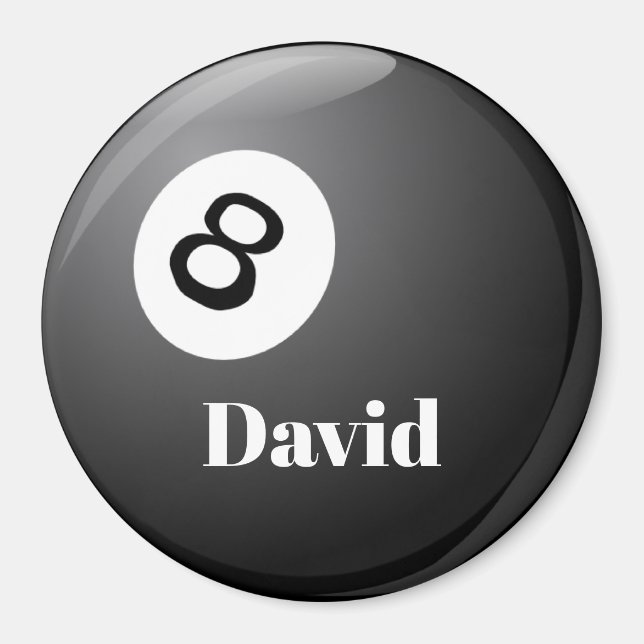 Billiards, 8 Ball template Magnet (Front)
