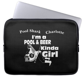 Billiards and Beer Quote With Retro Vibe Laptop Sleeve