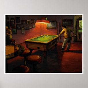Billiards at Embers Lounge-PETERS Poster