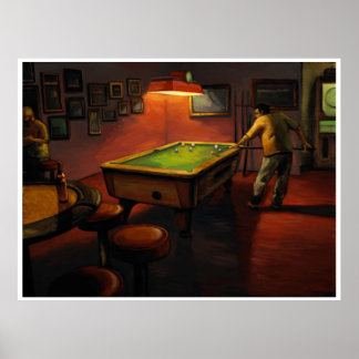 Billiards at Embers Lounge-PETERS Poster