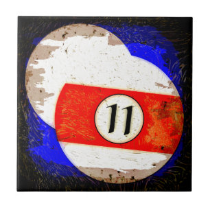 BILLIARDS BALL NUMBER 11 TILE