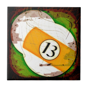 BILLIARDS BALL NUMBER 13 CERAMIC TILE