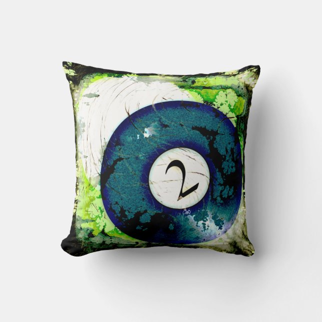 BILLIARDS BALL NUMBER 2 CUSHION (Front)
