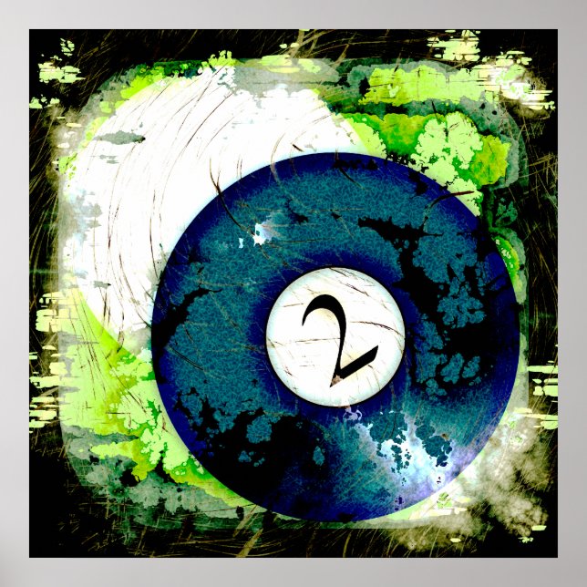 BILLIARDS BALL NUMBER 2 POSTER (Front)