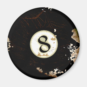 BILLIARDS BALL NUMBER 8 MAGNET