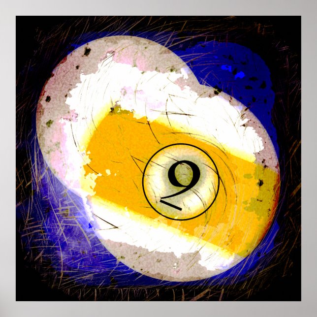 BILLIARDS BALL NUMBER 9 POSTER (Front)