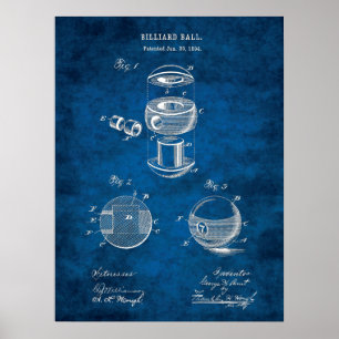 Billiards Ball Patent Art #2 Pool Room Decor