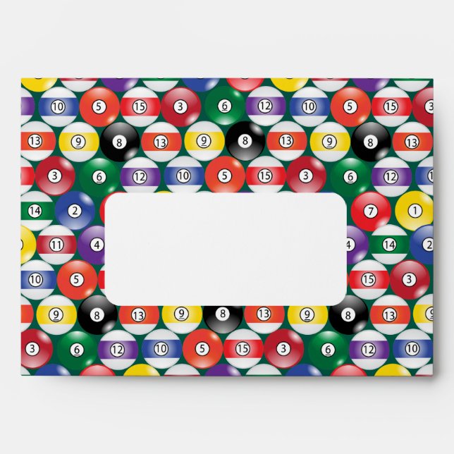 Billiards Ball Pattern Envelope (Front)