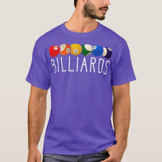 Billiards Balls Pool Player  T-Shirt