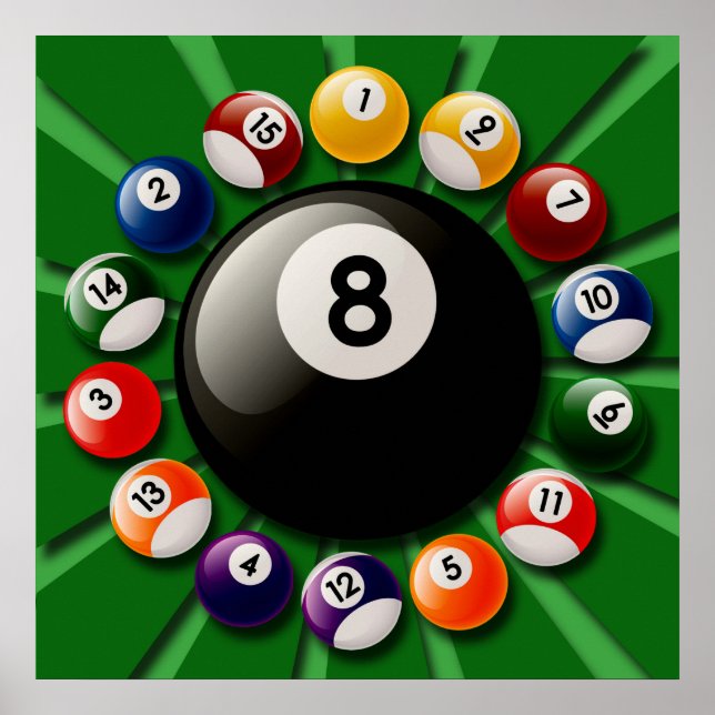 BILLIARDS BALLS POSTER (Front)