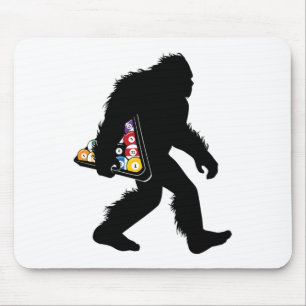 Billiards Bigfoot With Pool Sasquatch Snooker Mouse Pad