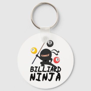 Billiards Billiard Ninja Pool Player 8 Funny Key Ring