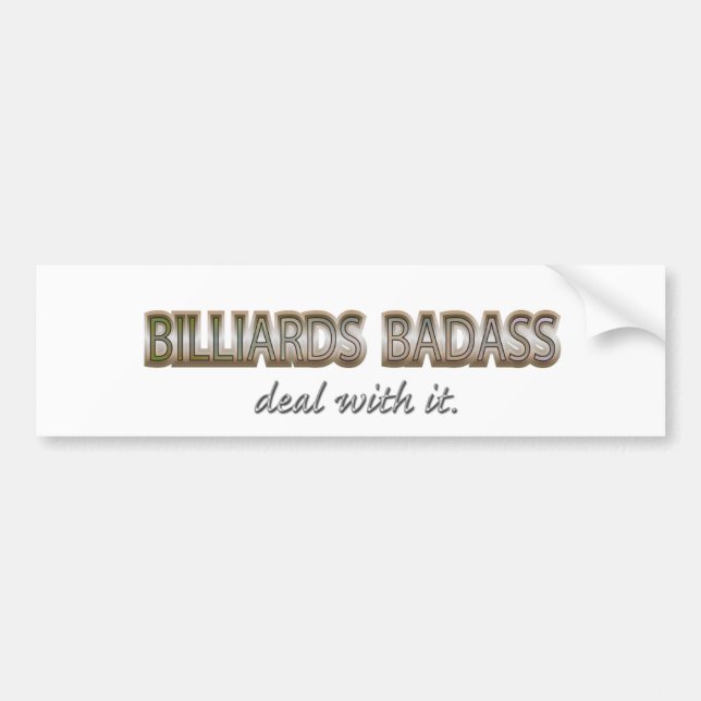 BILLIARDS BUMPER STICKER (Front)