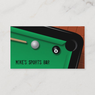 Billiards Business Card
