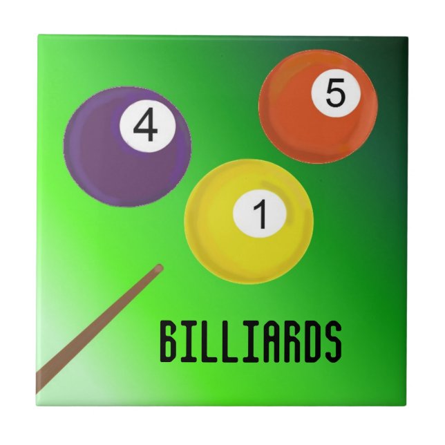 Billiards Ceramic Tile (Front)