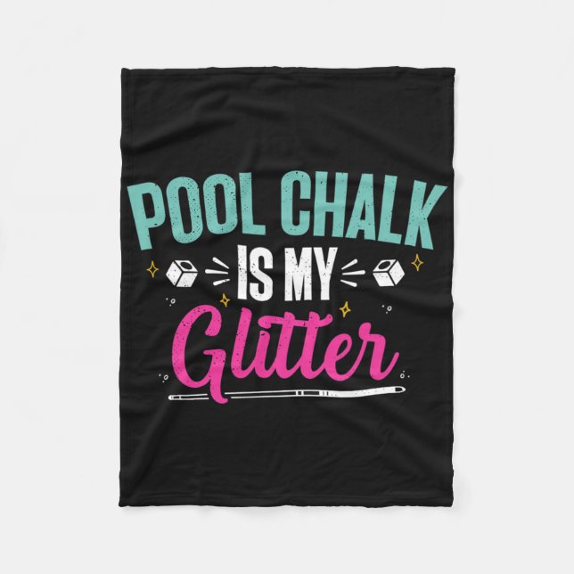 Billiards Chalk Funny Pool Shooter Master Billiard Fleece Blanket (Front)