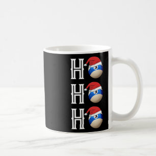 Billiards Christmas Santa Hat Pool Hall Party Gift Coffee Mug