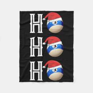 Billiards Christmas Santa Hat Pool Hall Party Gift Fleece Blanket