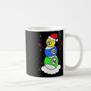 Billiards Christmas Snowman Shirt Pool Player Chri Coffee Mug