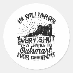 Billiards classic round sticker