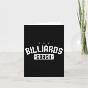 Billiards Coach Vintage Billiards Card