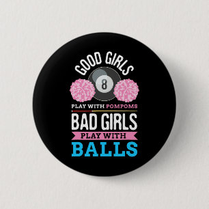 Billiards Cue Sport Game Pool Billiard Player Gift 6 Cm Round Badge