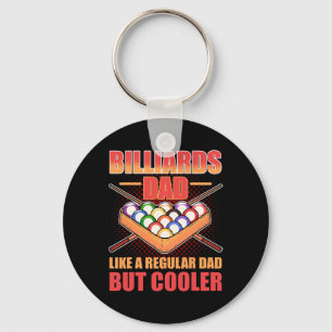 Billiards Dad Like A Regular Dad But Cooler - Bill Key Ring