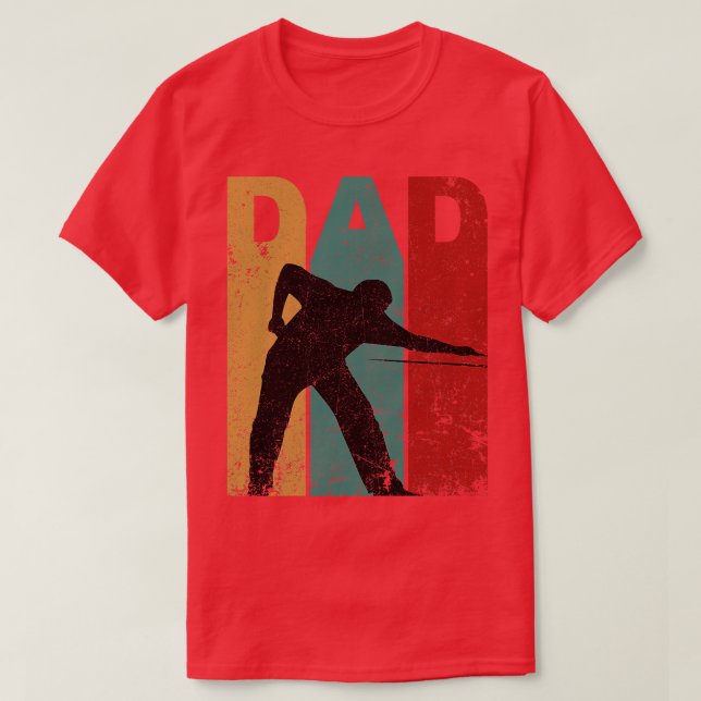 Billiards Dad Vintage Fathers Day  T-Shirt (Design Front)