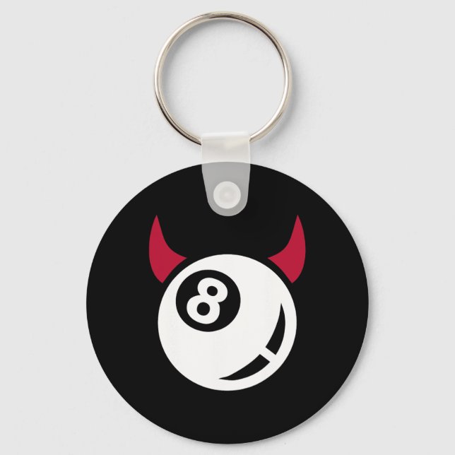 Billiards Devil  Key Ring (Front)