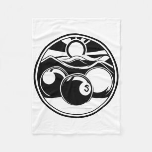Billiards Drawing Pool Player Fleece Blanket