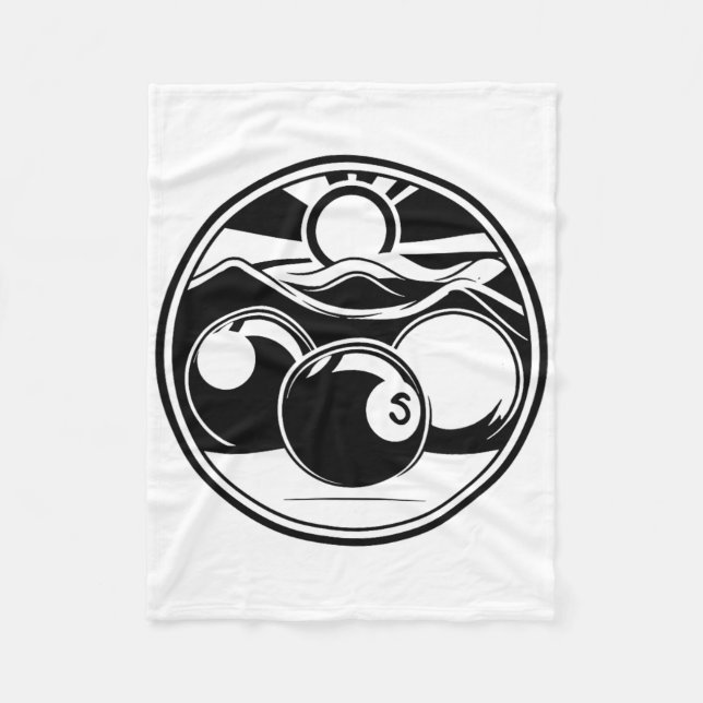 Billiards Drawing Pool Player  Fleece Blanket (Front)