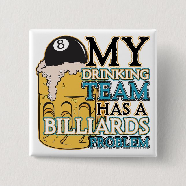 Billiards Drinking Team 15 Cm Square Badge (Front)