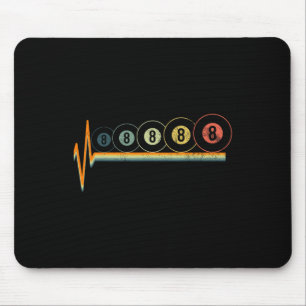 Billiards Eight Vintage Retro Mouse Pad