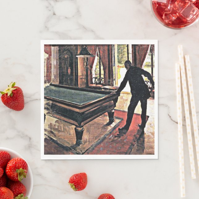 Billiards, famous painting, napkin (Insitu)