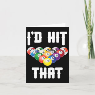 Billiards Funny Id Hit That Pool Player Card