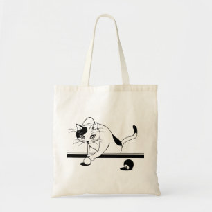 Billiards Game Cat Aim To Tote Bag