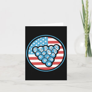 Billiards Gifts For Men & Women American Flag Card