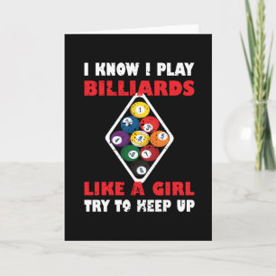 Billiards Gifts For Women Pool Player Billiards Card