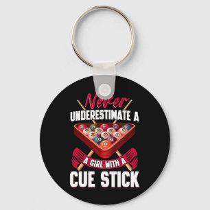 Billiards Girl Player Table Snooker Pyramid Billia Key Ring