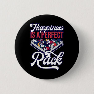 Billiards Happiness Perfect Rack Pool 6 Cm Round Badge