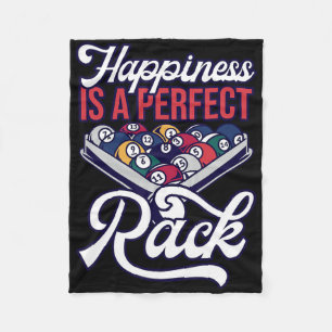 Billiards Happiness Perfect Rack Pool  Fleece Blanket
