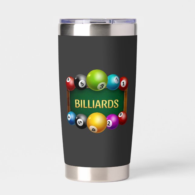 Billiards Insulated Tumbler (Front)