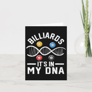 Billiards Its In My Dna Funny Pool Billiard Player Card
