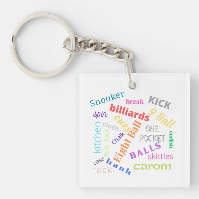 Billiards Keychain (Front)