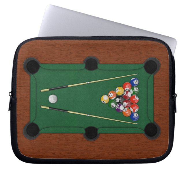 Billiards Laptop Sleeve (Front)