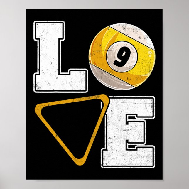 Billiards Love Pool Player Billiards Lover  Poster (Front)