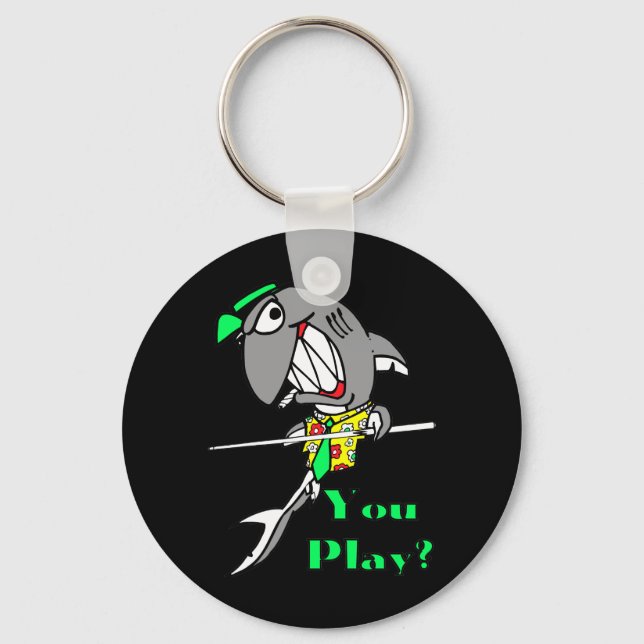 Billiards Lovers Pool Shooting Gifts Key Ring (Front)