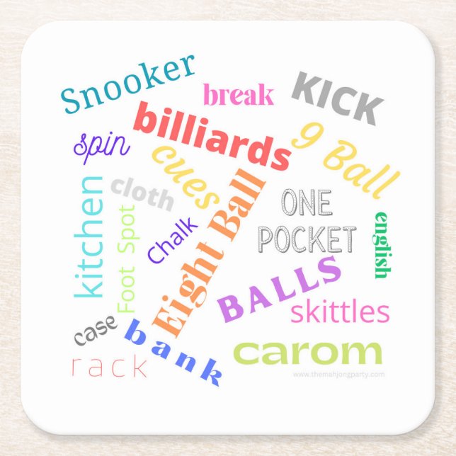 Billiards paper coaster (Front)