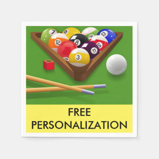 Billiards Paper Napkins