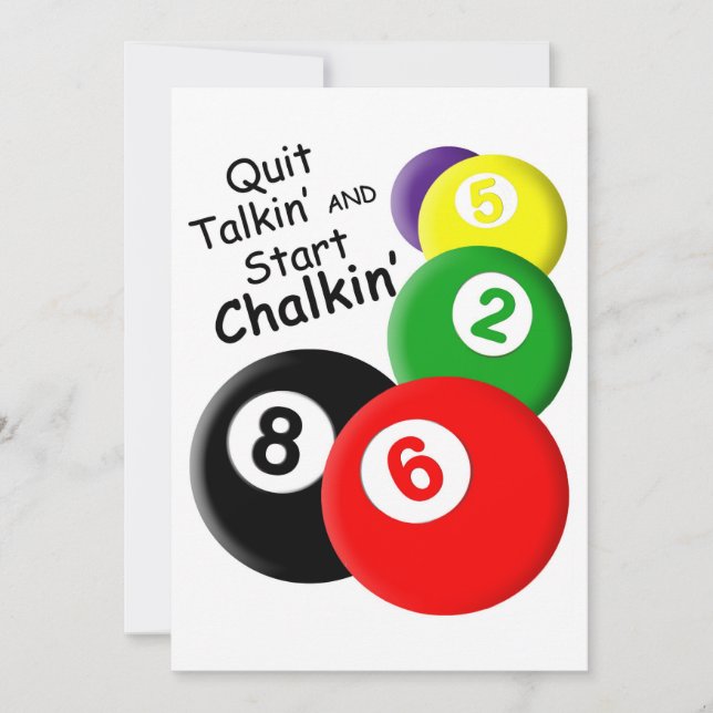 Billiards Party Invites (Front)